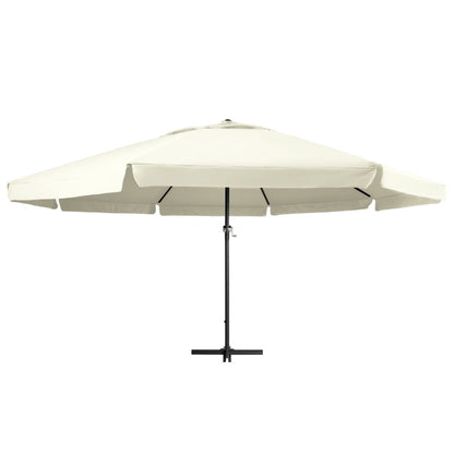 vidaXL Sonnenschirm mit Aluminium-Mast 600 cm Sandweiß