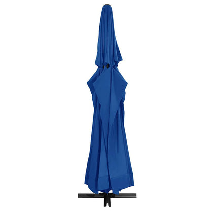 vidaXL Sonnenschirm mit Aluminium-Mast 600 cm Azurblau