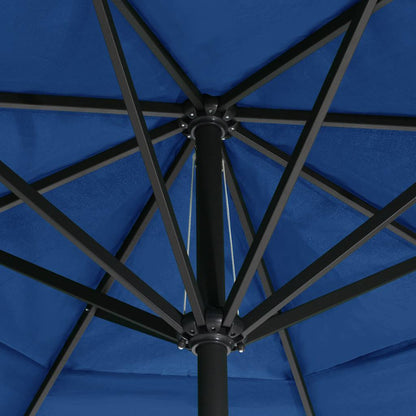 vidaXL Sonnenschirm mit Aluminium-Mast 600 cm Azurblau
