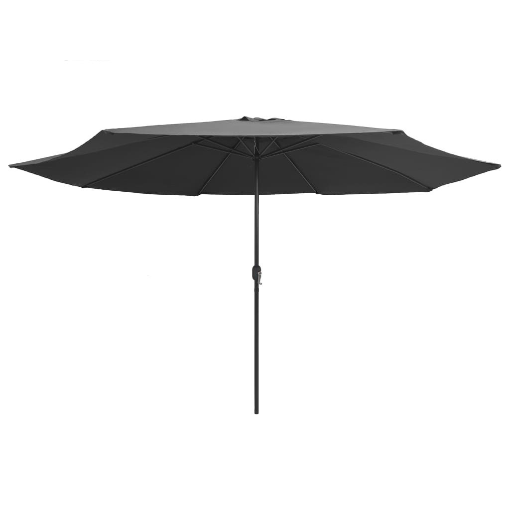 vidaXL Sonnenschirm mit Metall-Mast 390 cm Anthrazit