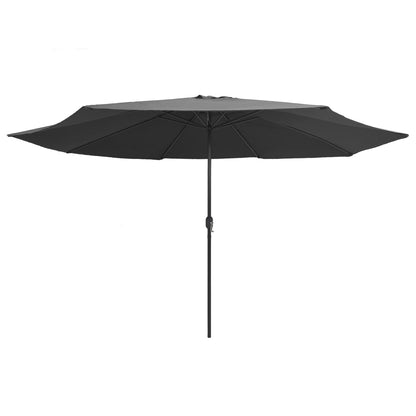 vidaXL Sonnenschirm mit Metall-Mast 390 cm Anthrazit
