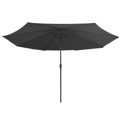 vidaXL Sonnenschirm mit Metall-Mast 390 cm Anthrazit