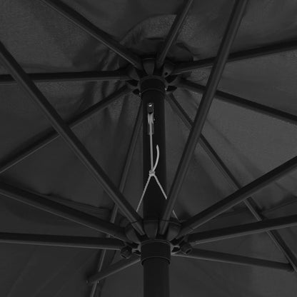 vidaXL Sonnenschirm mit Metall-Mast 390 cm Anthrazit