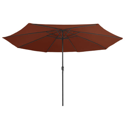 vidaXL Sonnenschirm mit Metall-Mast 390 cm Terrakotta
