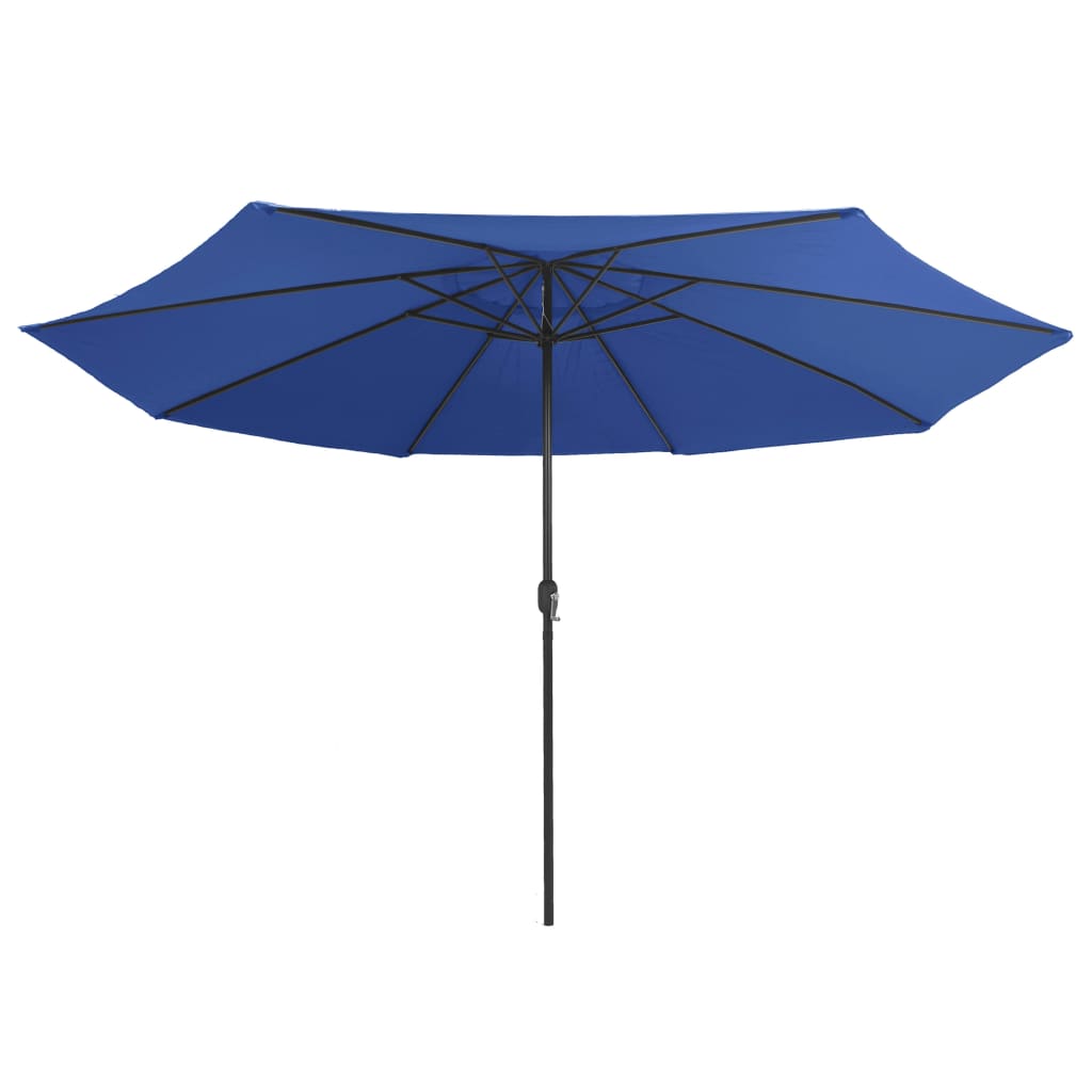 vidaXL Sonnenschirm mit Metall-Mast 390 cm Azurblau