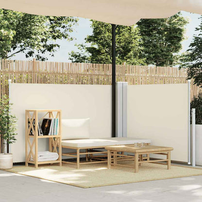 vidaXL Ausziehbare Seitenmarkise Cremeweiß 100 x 600 cm