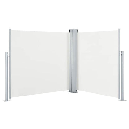vidaXL Ausziehbare Seitenmarkise Cremeweiß 120 x 600 cm