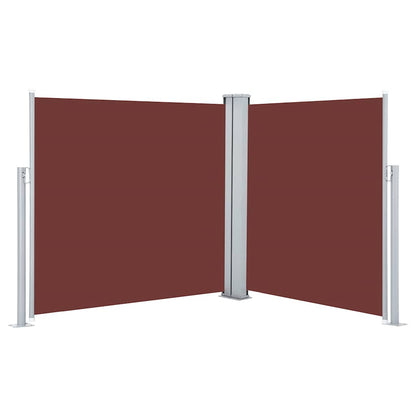 vidaXL Ausziehbare Seitenmarkise Braun 120 x 600 cm
