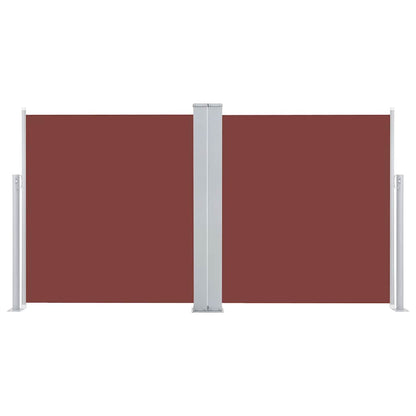 vidaXL Ausziehbare Seitenmarkise Braun 120 x 600 cm