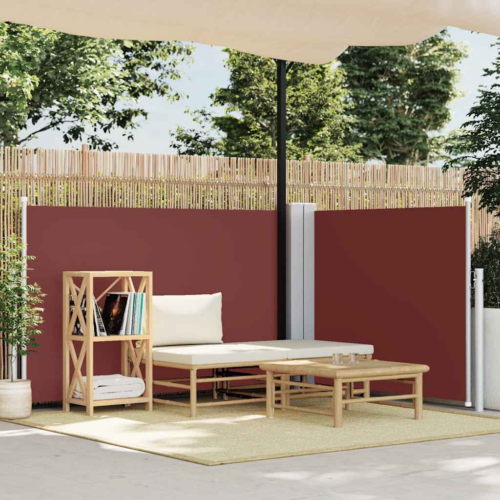 vidaXL Ausziehbare Seitenmarkise Braun 120 x 600 cm