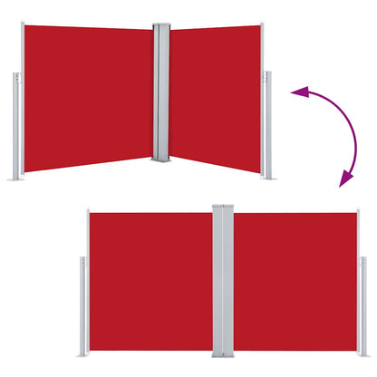 vidaXL Ausziehbare Seitenmarkise Rot 140 x 600 cm