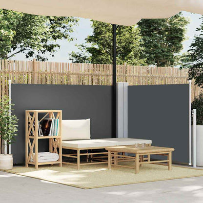 vidaXL Ausziehbare Seitenmarkise Anthrazit 120 x 1000 cm