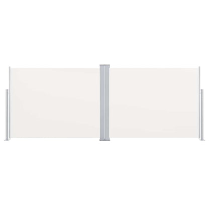 vidaXL Ausziehbare Seitenmarkise Creme 140 x 1000 cm
