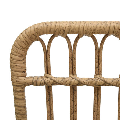 vidaXL Gartenstuhl Poly Rattan Hellbraun