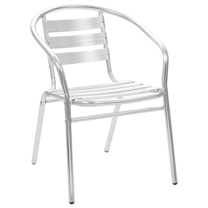 vidaXL Stapelbare Gartenstühle 4 Stk. Aluminium
