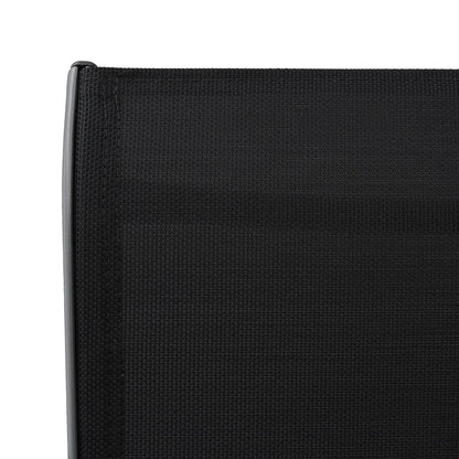 vidaXL Garten-Barstühle 2 Stk. Schwarz Textilene
