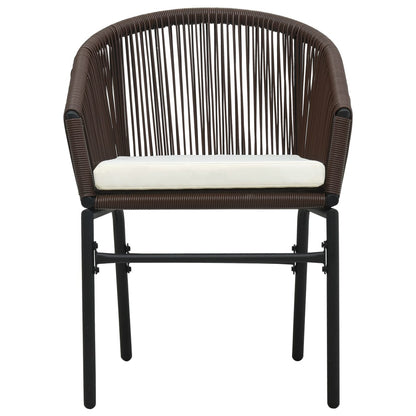 vidaXL Gartenstühle 2 Stk. Braun PE-Rattan