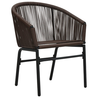 vidaXL Gartenstühle 2 Stk. Braun PE-Rattan