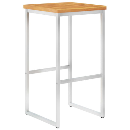 vidaXL Barhocker 4 Stk. Massivholz Akazie und Edelstahl
