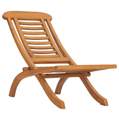 vidaXL Gartenstuhl Klappbar Massivholz Teak