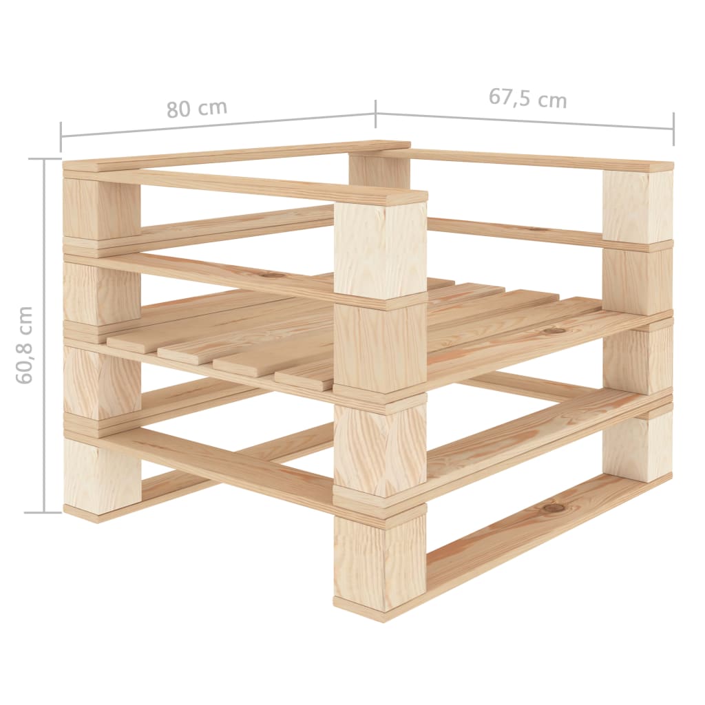 vidaXL Paletten-Sessel Holz