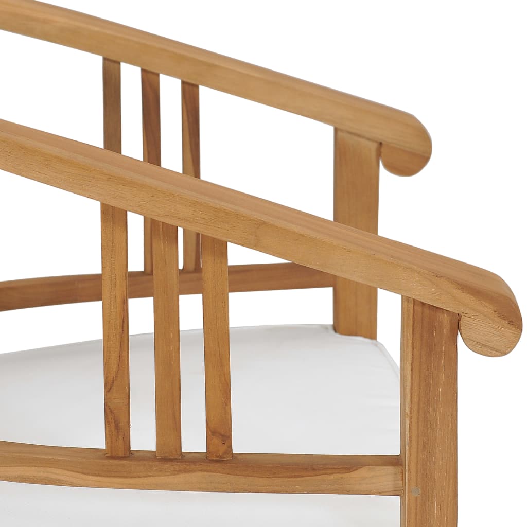 vidaXL Gartenstühle mit Kissen 2 Stk. Teak Massivholz