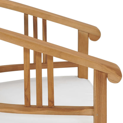 vidaXL Gartenstühle mit Kissen 2 Stk. Teak Massivholz