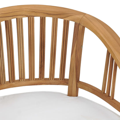 vidaXL Gartenstühle mit Kissen 2 Stk. Teak Massivholz