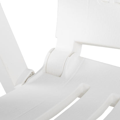 vidaXL Verstellbare Gartenstühle 2 Stk. Kunststoff Weiß