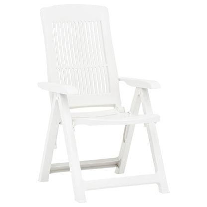 vidaXL Verstellbare Gartenstühle 2 Stk. Kunststoff Weiß