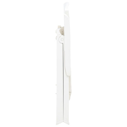 vidaXL Verstellbare Gartenstühle 2 Stk. Kunststoff Weiß