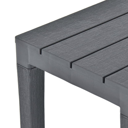 vidaXL Gartenbänke 2 Stk. Anthrazit Kunststoff