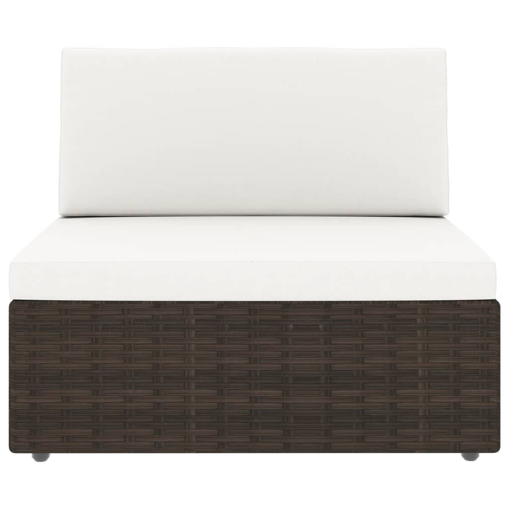 vidaXL 8-tlg. Garten-Lounge-Set Poly Rattan Braun