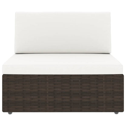 vidaXL 8-tlg. Garten-Lounge-Set Poly Rattan Braun