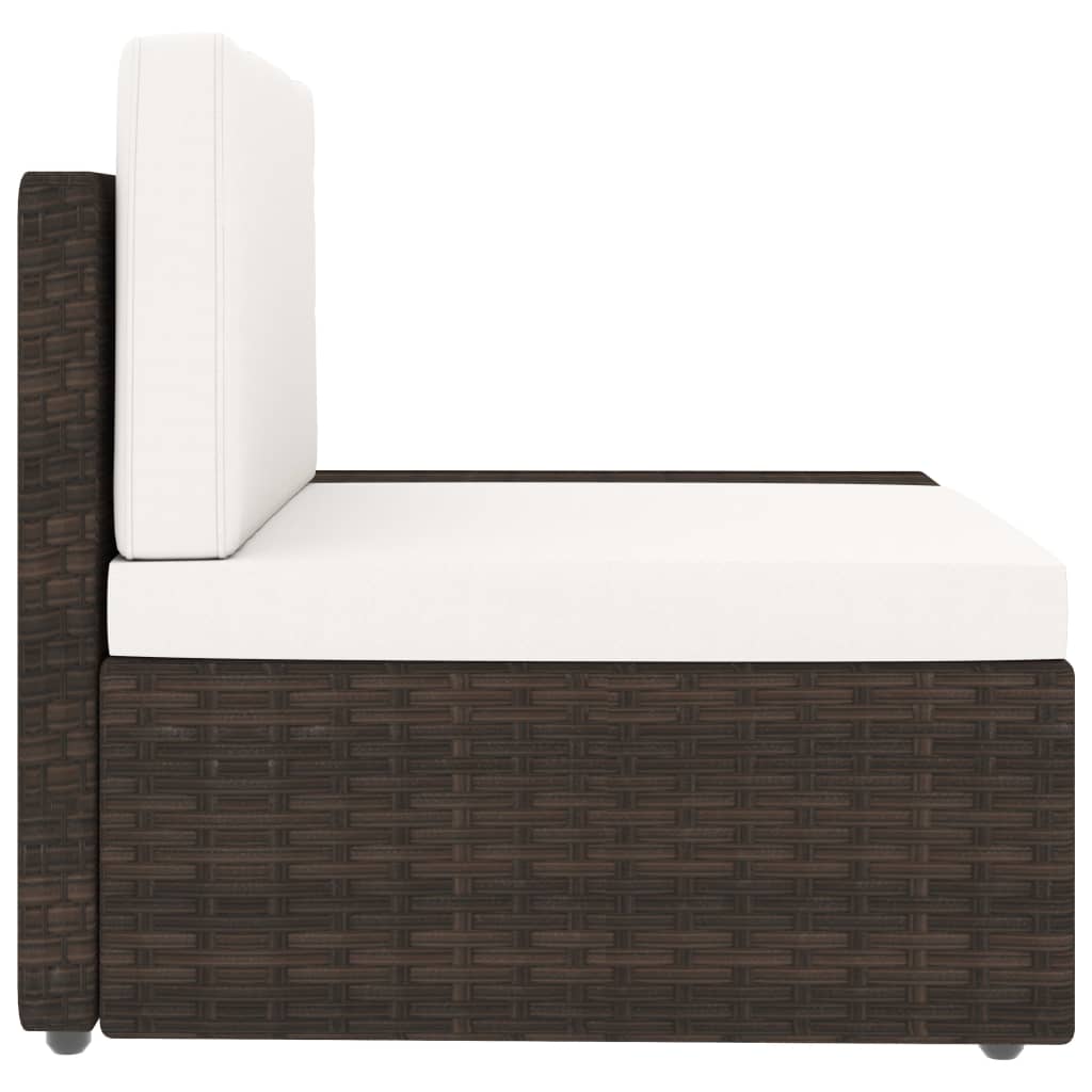 vidaXL 8-tlg. Garten-Lounge-Set Poly Rattan Braun