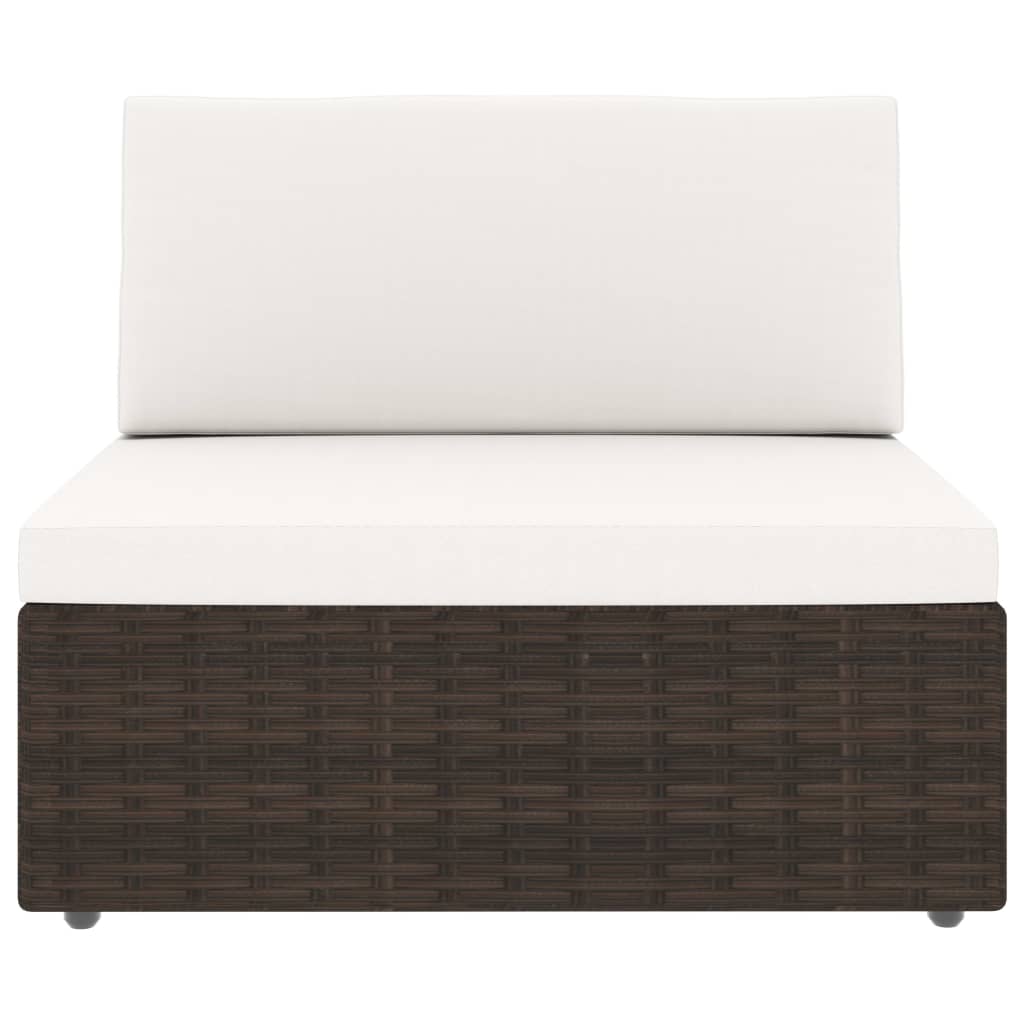 vidaXL 8-tlg. Garten-Lounge-Set Poly Rattan Braun