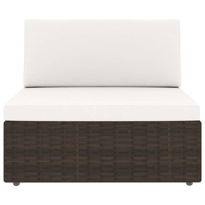 vidaXL 8-tlg. Garten-Lounge-Set Poly Rattan Braun