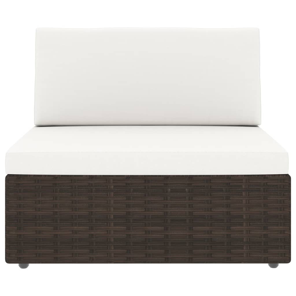 vidaXL 8-tlg. Garten-Lounge-Set Poly Rattan Braun