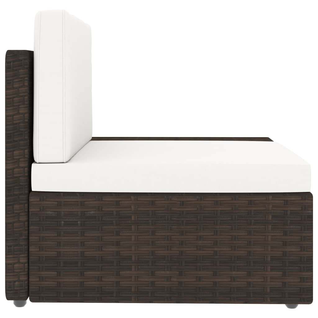 vidaXL 8-tlg. Garten-Lounge-Set Poly Rattan Braun