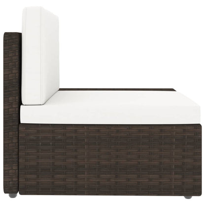 vidaXL 8-tlg. Garten-Lounge-Set Poly Rattan Braun