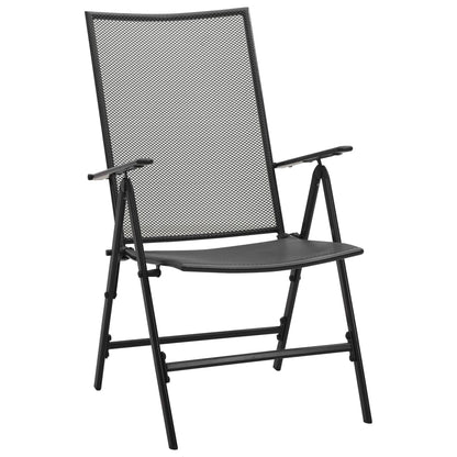 vidaXL Klappstühle 4 Stk. Mesh Stahl Anthrazit