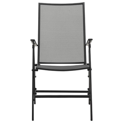 vidaXL Klappstühle 4 Stk. Mesh Stahl Anthrazit