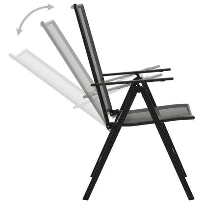 vidaXL Klappstühle 4 Stk. Mesh Stahl Anthrazit