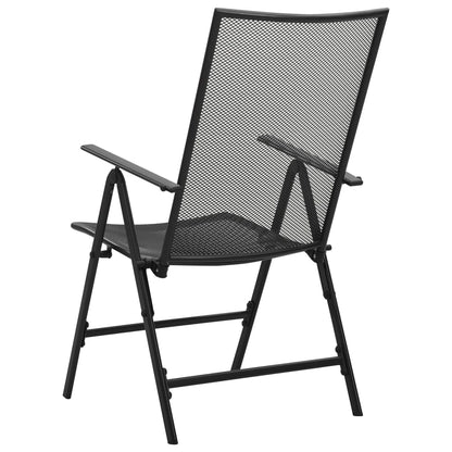 vidaXL Klappstühle 4 Stk. Mesh Stahl Anthrazit