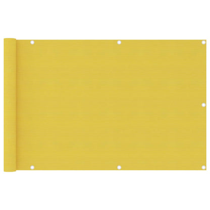 vidaXL Balkon-Sichtschutz Gelb 90x400 cm HDPE