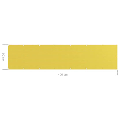 vidaXL Balkon-Sichtschutz Gelb 90x400 cm HDPE