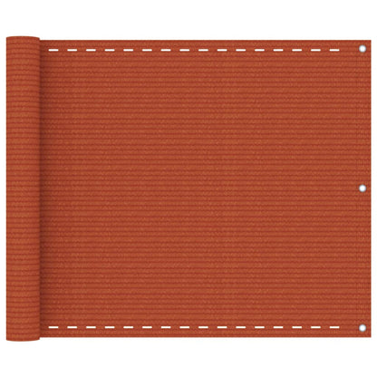 vidaXL Balkon-Sichtschutz Orange 75x600 cm HDPE