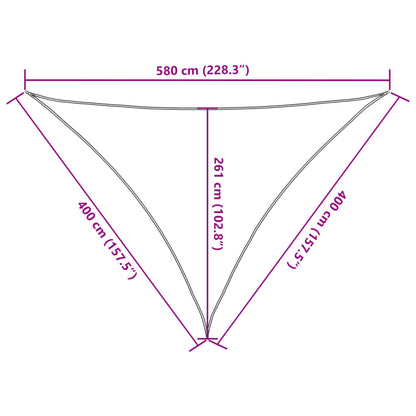 vidaXL Sonnensegel 160 g/m² Anthrazit 4x4x5,8 m HDPE