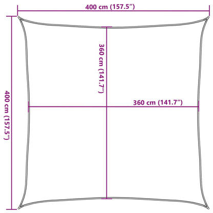 vidaXL Sonnensegel 160 g/m² Creme 4x4 m HDPE