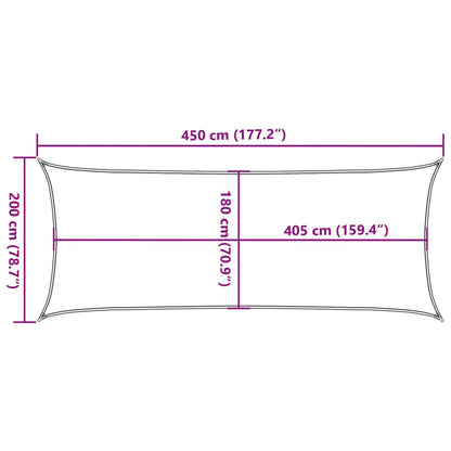 vidaXL Sonnensegel 160 g/m² Creme 2x4,5 m HDPE